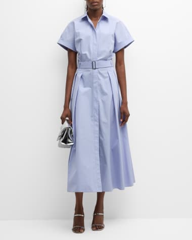 Lafayette 148 New York Upland Shirtdress with Self-Belt