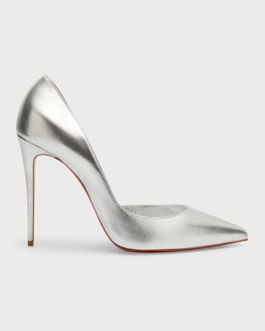 Silver red bottom heels clearance