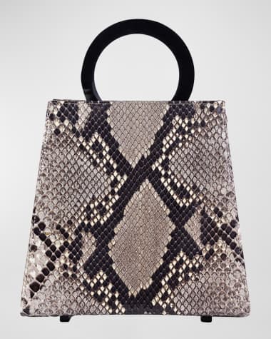 ADRIANA CASTRO Azza Python Top-Handle Bag