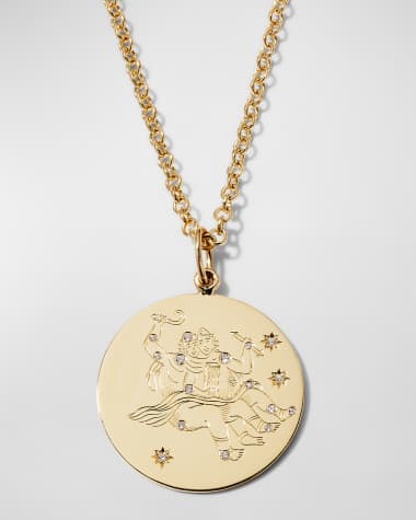 Verdura Yellow Gold Gemini Diamond Pendant