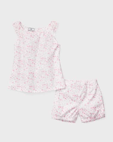 Petite Plume Girl's Dorset Floral-Print Short Set, Size 6M-12