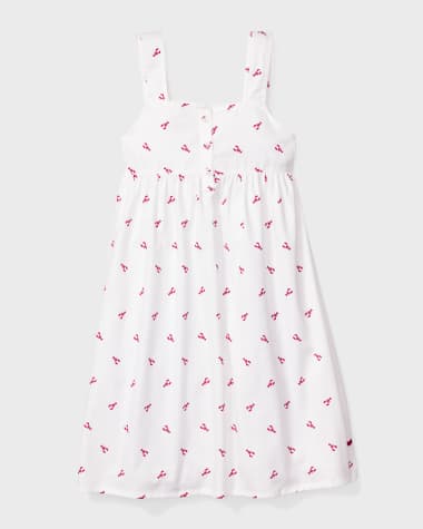 Petite Plume Girl's Charlotte Pleated Nightgown, Size 6M-12