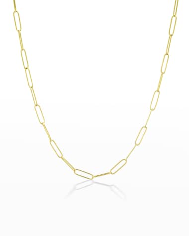 Jenna Blake Yellow Gold Paperclip Chain, 18"L