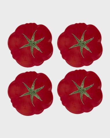 Bordallo Pinheiro Tomato Dinner Plates, Set of 4
