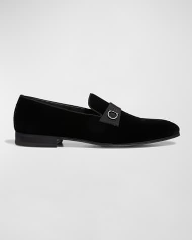 Ferragamo Men's Lapo Velvet Loafers