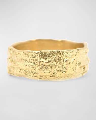 Armenta Men's 18K Yellow Gold Artifact Band Ring