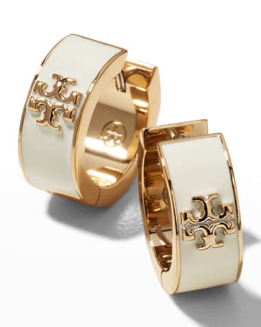 Tory Burch Kira Enamel Hoop Earrings