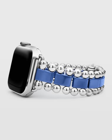 LAGOS Smart Caviar Ultramarine Ceramic Link Watch Band, 38-45mm