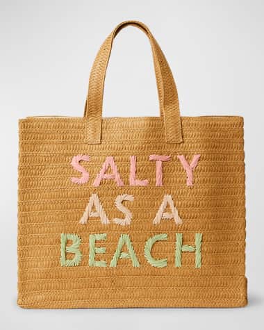 BTB Los Angeles Salty as a Beach Straw Tote Bag