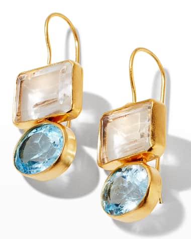 Dina Mackney Double Middie Earring wtih Blue Topaz