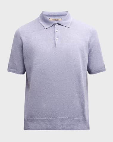Fioroni Men's Linen-Cotton Polo Shirt