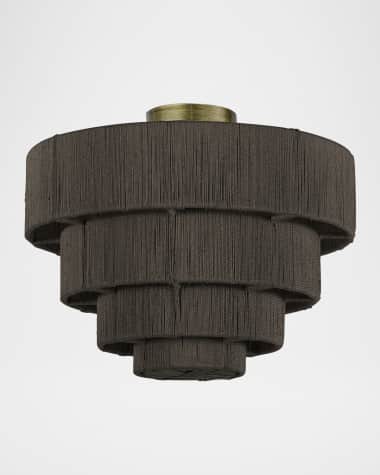 Palecek Everly 18" Semi-Flush Mount Light, Espresso