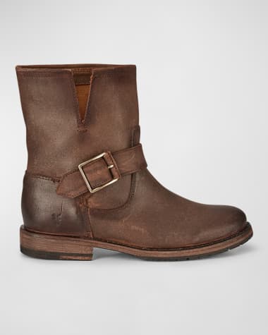 Frye Natalie Leather Short Engineer Boots