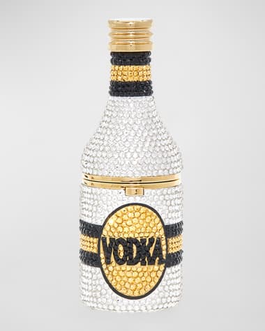 Judith Leiber Couture Mini Vodka Bottle Crystal Pillbox