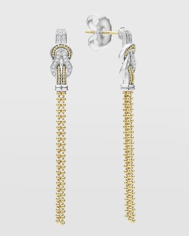 LAGOS Newport Diamond 50mm Tassel Earrings