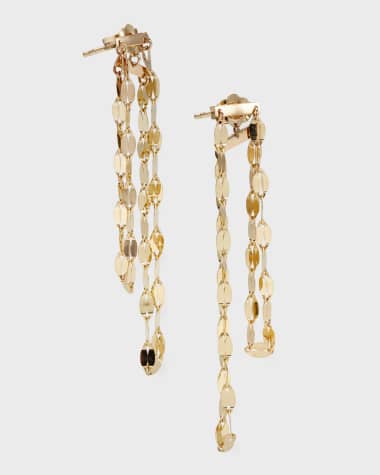 LANA Mega Blake Fringe Linear Front and Back Earrings