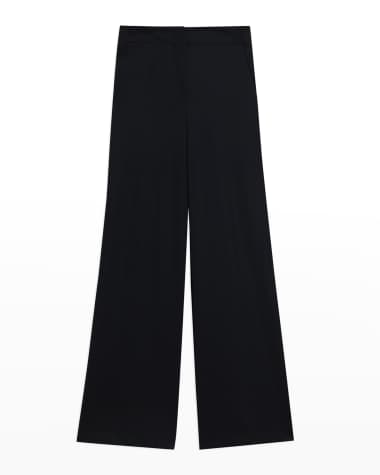 Theory Terena Precision Ponte Cropped Wide-Leg Pants