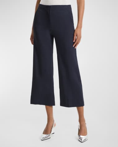 Theory Terena Cropped Wide-Leg Pants