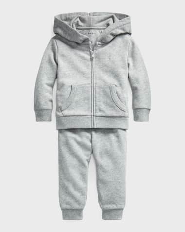 Ralph Lauren Childrenswear Boy's Atlantic Terry 2-Piece Sweatsuit, Size 3M-24M