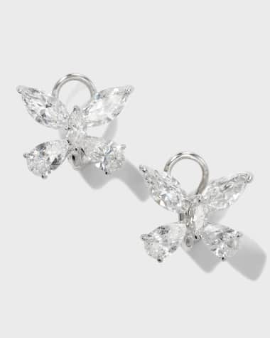 Fantasia by DeSerio 18K Gold-Plated Sterling Silver Butterfly Earrings