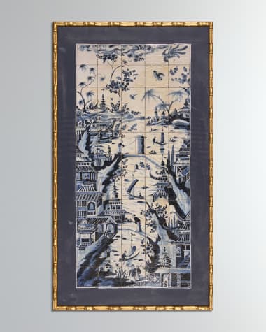 Shadow Catchers Delft Blue Giclee on Stretched Canvas, 30" x 54"