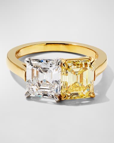 Neiman Marcus Diamonds Two-Tone VVS2 White and Yellow Diamond Ring