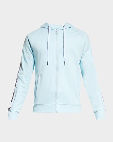 Moschino Men's Logo-Tape Zip Hoodie