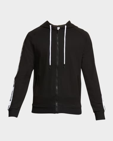 Moschino Men's Logo-Tape Raglan Zip Hoodie