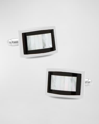 Cufflinks Inc. Onyx and Mother-of-Pearl Key Cufflinks