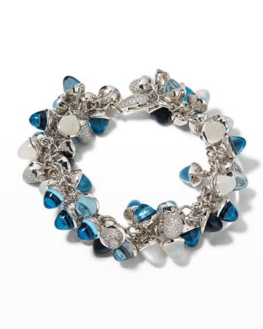 Tamara Comolli White Gold Mikado Flamenco Ocean Bracelet with Diamonds