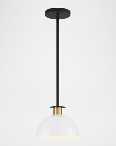 Crystorama Gigi 1-Light Black and Aged Brass Mini Pendant