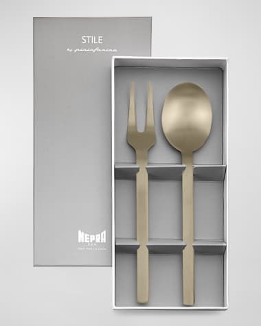 Mepra Stile Ice Oro Nero 2-Piece Serving Gift Box