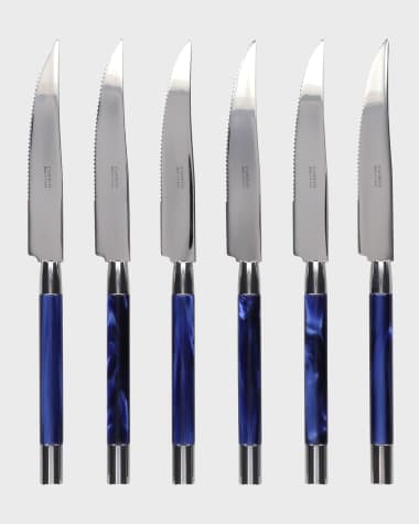 Capdeco Conty 6-Piece Steak Knives, Blue