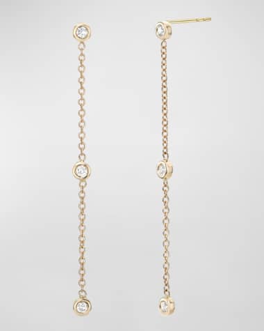 Zoe Lev Jewelry Triple Bezel Diamond Drop Earrings