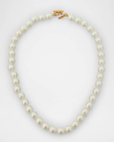 Kenneth Jay Lane Light Cultura Pearly Strand Necklace