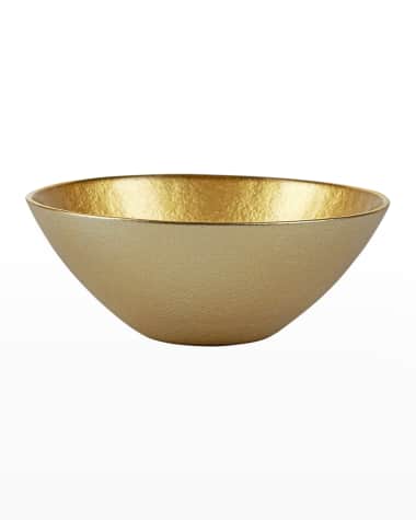 Vietri Metallic Glass Gold Small Bowl