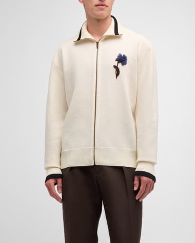 Maison Margiela Men's Knit Applique Track Jacket