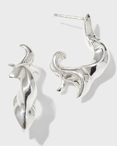 Bottega Veneta Abstract Earrings in Sterling Silver