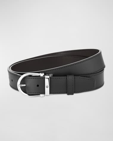 Montblanc Men's Leather Buckle Belt