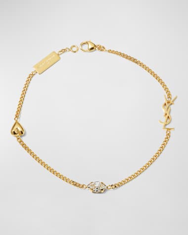 Saint Laurent Opyum Heart Charm Bracelet