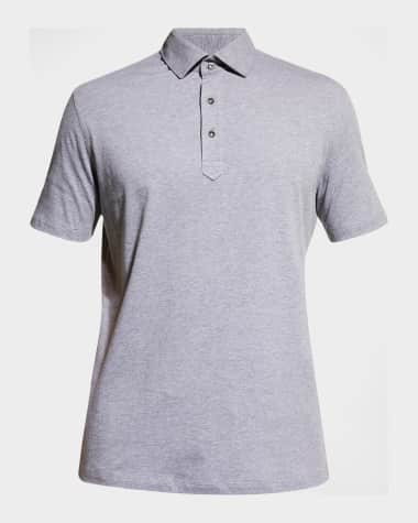 Brunello Cucinelli Men's Jersey Polo Shirt