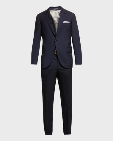 Brunello Cucinelli Men's Wool Three-Button Two-Piece Suit