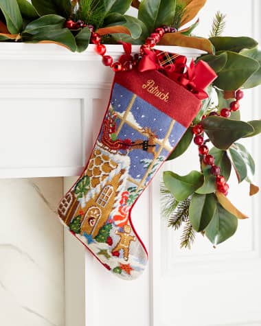 Mens Personalized Christmas Stocking - Classic Light blue –
