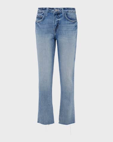 L'Agence Milana Low-Rise Cropped Straight Jeans