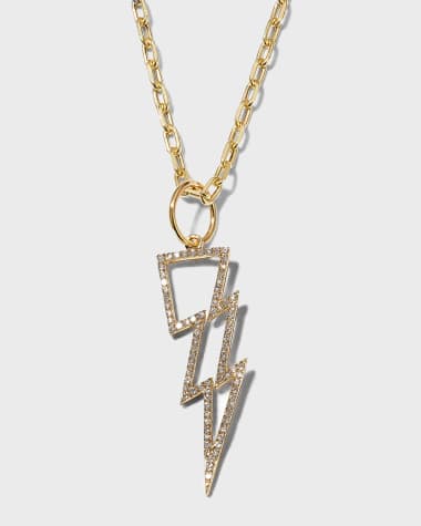 Bridget King Jewelry Hollow Lightning Bolt Necklace