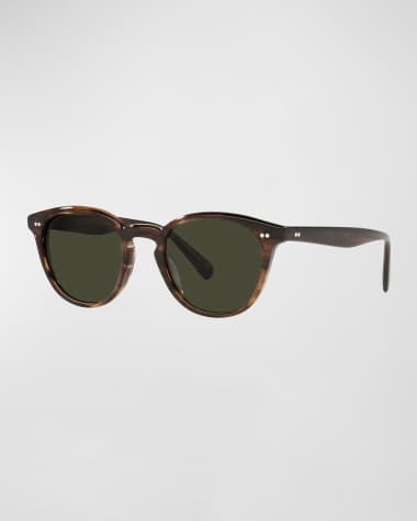 Oliver Peoples Men's Desmon Sun 50 Round Acetate Sunglasses