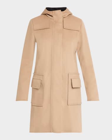 Akris punto Duffle Reversible Hooded Coat