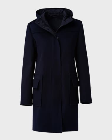 Akris punto Duffle Reversible Hooded Coat