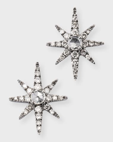 Graziela Gems Black Starburst Stud Earrings