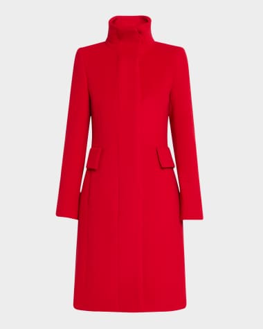 Akris punto Duffle Knee-Length Wool Coat